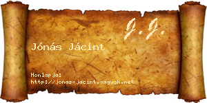 Jónás Jácint névjegykártya