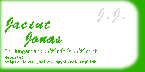 jacint jonas business card